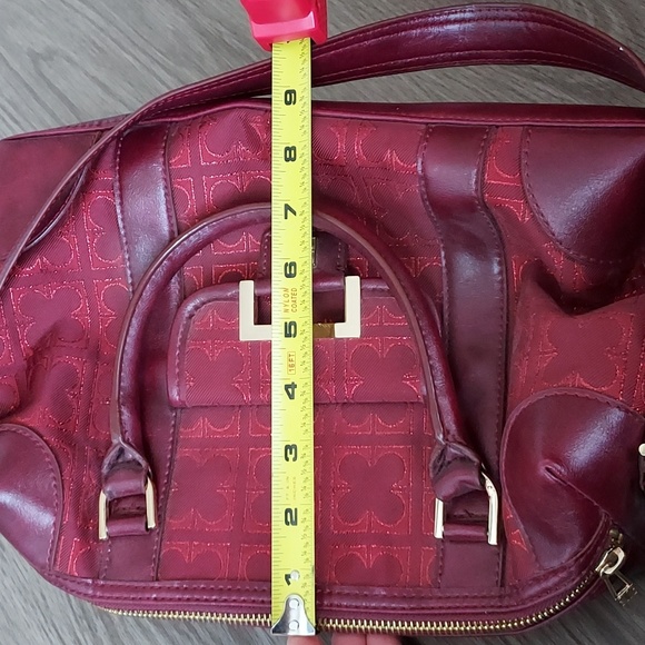 Liz Claiborne purse with wallet over shoulder and handles zipper red - Picture 10 of 12